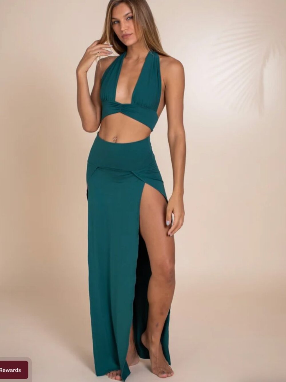 Royal Codes Cleopatra Slit Skirt (Malachite) | Size S